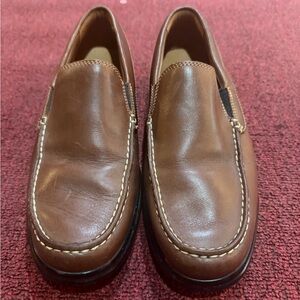 Cole Haan Tan Leather Slip-On Loafers